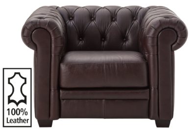 Heart of House - Chesterfield - Leather Chair - Chocolate